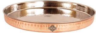 IndianArtVilla Steel Copper Dinner Plate Thali, Dinnerware & Tableware Dinner Plate