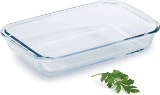 RRAARR Oven Safe Glass Dish Tray (1000ml, Set of 1, Clear) Baking Dish