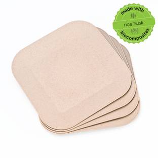 Eha Earth Friendly Picnic Plates | 9 Inch | Made with Bamboo Fibers & Rice Husk Half Plate