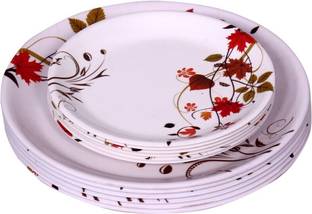 CARNIVAL SELECT(102)Full and Half Dinner Plate Set 12 Pcs of Melamine Dinner Plate