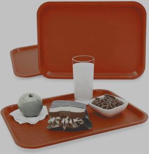 MDNSHO (12×16) plastic Cafeteria Food Tray, For Breakfast, Restaurant, Hotel, Kitchen Tray
