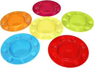 Inditradition Pani Puri, Bhel, Chat, Snack Serving Plate Chip & Dip Tray