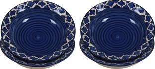 Raj Royal Premium Pasta Plate / Snacks Plate /Size - 7 Inch (Each Plate) / Set of 4 Plates Quarter Plate