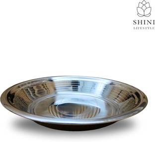 SHINI LIFESTYLE Stainless Steel Atta Parat,Mixing Bowl,Steel Paraat,Silver Parat (Dia-29cm,1pc) Paraat