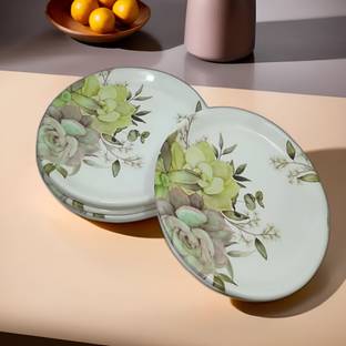 Inpro Set of 12 Melamine Round Small Snack Plates - Perfect Your Plates Collection Quarter Plate