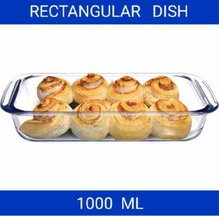 DULARIYA 1000ml Clear Glass Baking Dish for Oven Cooking Casserole Dish Rectangular Baking Dish