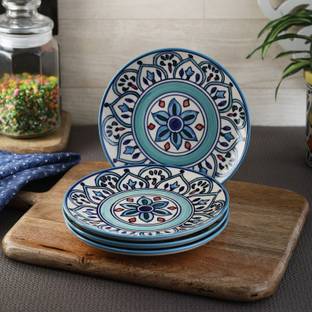 VarEesha Blue Ceramic Quarter Plate