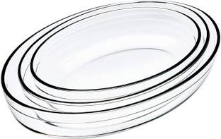 Red-Rubby Glass Baking Dish Serving Tray,Transparent,Microwave Oven Dishwasher Freezersafe Baking Dish