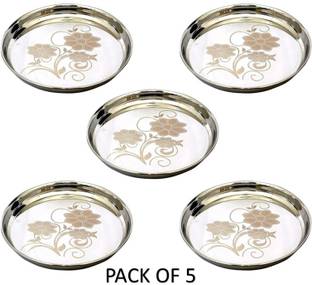 IM ENTERPRISE Laser Print, Flower-Design, Dinner Plate Set ( 26 cm) Dinner Plate