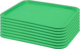 MDNSHO Plastic Serving Trays Set Platter/Unbreakable Large tray Set for Home Tray