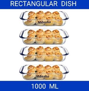 MDNSHO Borosilicate Glass Rectangle Oven Baking Dish