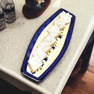 VoiDrop Multi-Purpose Kitchen Serving Platter Ceramic Small Tray Chip & Dip Tray