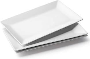 BARCROCK Premium Rectangular Serving Tray for Party Food Appetizer Snack Salads Sushi Tray
