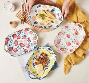 olwick Porcelain Bakeware Set, Rectangle & Round Baking Dish & Bowl, Unique Design For Kitchen,Hotel,Restaurant,Banquet and Daily Use. Tray
