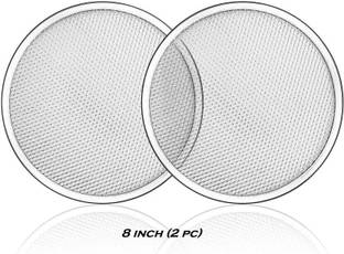 UK Baker Pizza Mesh Tray For Oven Baking (8 Inch) (Pack of 2, Microwave Safe) Alumunium Pizza Tray
