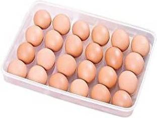 Coozico Stackable Plastic Egg Containers for Fridge Kitchen Size of the 24 egg  - 2 dozen