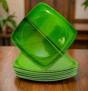 Inpro Elevate Your Dinner Experience with our Melamine Square Serving Plates Set of 6 Half Plate