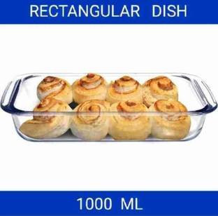 Dinewell Best_1000ml Baking Dish for Oven Cooking Casserole Dish Rectangular Glass Baking Dish