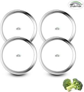 Chakmak Heavy Stainless steel 13 inches 4 dinner Plate Dinner Plate