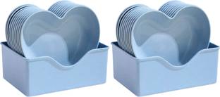 YELONA Heart Shape Dessert|Appetizer|Salad|Snack Plastic Plates - Party, Serving,Dinner Quarter Plate