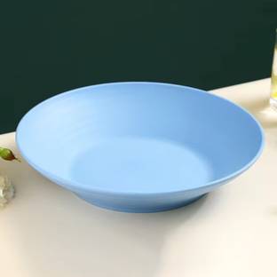 KitchEase 9.05" Wheat Straw Serving Bowl |Eco-Friendly Plate for Noodles, Salads & Fruits Dinner Plate
