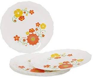 Cutting EDGE Designer Round Plastic Plates (Big) For Dinner, Lunch, Families, Daily Use Dinner Plate