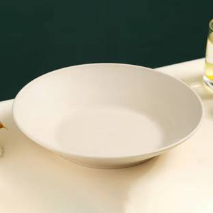 KitchEase 9.05" Wheat Straw Serving Bowl |Eco-Friendly Plate for Noodles, Salads & Fruits Dinner Plate