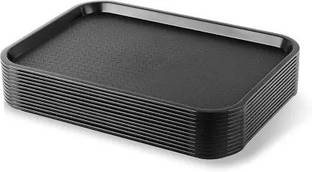 riddhi traders Fast Food Tray, 12x16 Black, Set of 12 Tray Tray