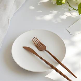 Claymistry Ceramic Dinner & Snacks Quarter Serving Plate, Set of 1 | 18cm * 18cm * 2cm | Quarter Plate