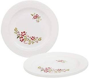 Cutting EDGE Designer Round Plastic Plates (Big) For Dinner, Lunch, Families, Daily Use Dinner Plate