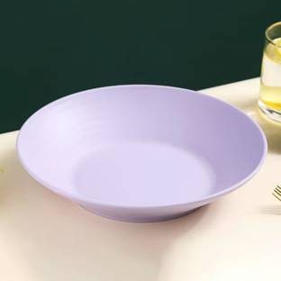 KitchEase 9.05" Wheat Straw Serving Bowl |Eco-Friendly Plate for Noodles, Salads & Fruits Dinner Plate