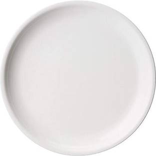 Kanha Round Plate Set of 3 Plastic Plates (White) Dinner Plate