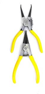 PERFECT TECH 2Pcs Combo Of Snap Ring Unlocking Plier Internal Straight & External straight Circlip Plier