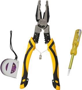 Digital Craft Combination Plier 9.5 inch,Line Tester,Tape 3Mtr Lineman Plier