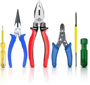 Kshivi HT52 8"inch Plier with 6 Inch Nose Plier Wire Cutter Line Tester Screwdriver Lineman Plier