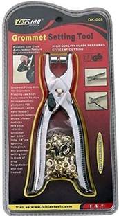 HASHONE Grommet Hole Punch Pliers Set With 100 Metal Eyelet For DIY Clothes Belt & Shoes Punch Plier