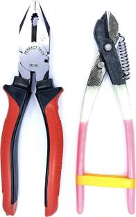 PERFECT TECH COMBO OF 8" PLIER & 8" KATIYA TIN CUTTER HEAVY DUTY Lineman Plier