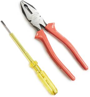 TAPARIA Taparia Plier 1621-8 210mm and Long yellow Line tester 818 Combination Screwdriver Set