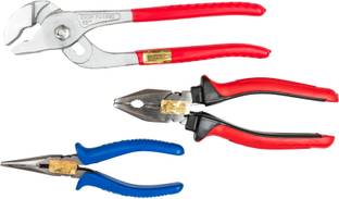 Globus 754 SET/3. PLIER 8"/200MM Long Nose PLIER 7''/175MM Water Pump PLIER 10''/250MM Lineman Plier