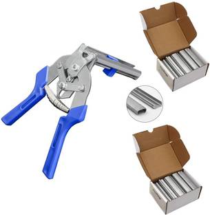 Cj farms and agritech 1200 Pcs M Clips Hog Ring Plier Tool for Pet Cage Wire Fencing Stapler Hand Tool Combination Snap Ring Plier