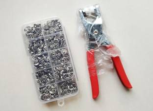 SARVASHVA TRENDS 200pc Thickened Snap Fasteners Kit, Snap Button Fastner, Snap Fastener Plier Punch Plier