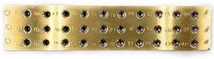 TOOLBUX Brass Wire Drawplate Carbide Insert 30 Holes Round 0.12mm-2.90mm (11-40 SWG) Punch Plier