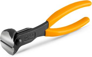INGCO 7"/ 180mm End Cutting Pliers, Cr-V, Black Finish and Polish, Pincer Plier