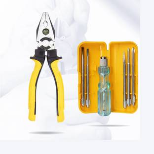 Hillgrove HGCM160M1 8"inch Multipurpose Combination Pilash Plier with 5in1 Screwdriver Set Lineman Plier