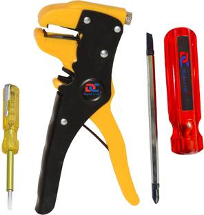 Digital Craft Automatic Wire Stripper,4Inch 2 IN 1 Screw Driver,Line Tester Lineman Plier