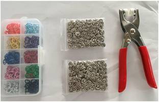ONE PURCHASE Button Metal Thickened Snap Fasteners Kit, Set with Hand Pressure Pliers Tooll Punches & Punching Machines