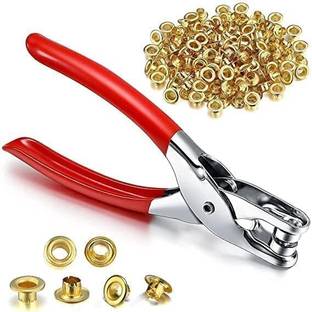 Remang Grommet Rivets Eyelet Setting Plier Tool for Shoes Leather Belt Bags 100 Buttons Punch Plier