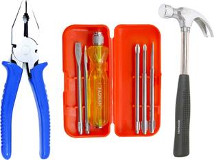 FADMAN Plier Combo Kit | Screwdriver Box-R | Claw Hammer | Lineman Plier