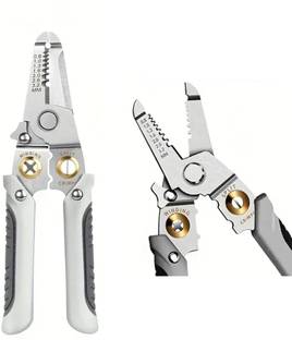 RanPra 6 in 1 Multifunction Wire Stipper & Pliers Tool Slip Round Nose Plier