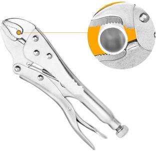 REIOENT HIGH QUALITY Curved Jaw Lock Wrench with Quick Release & Comfort Grip Groove Plier